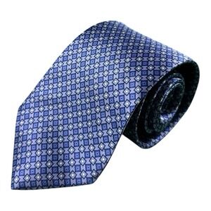 Oxxford Clothes Current Purple Geometric Pure Silk Men's Tie 3.25 Inch Width